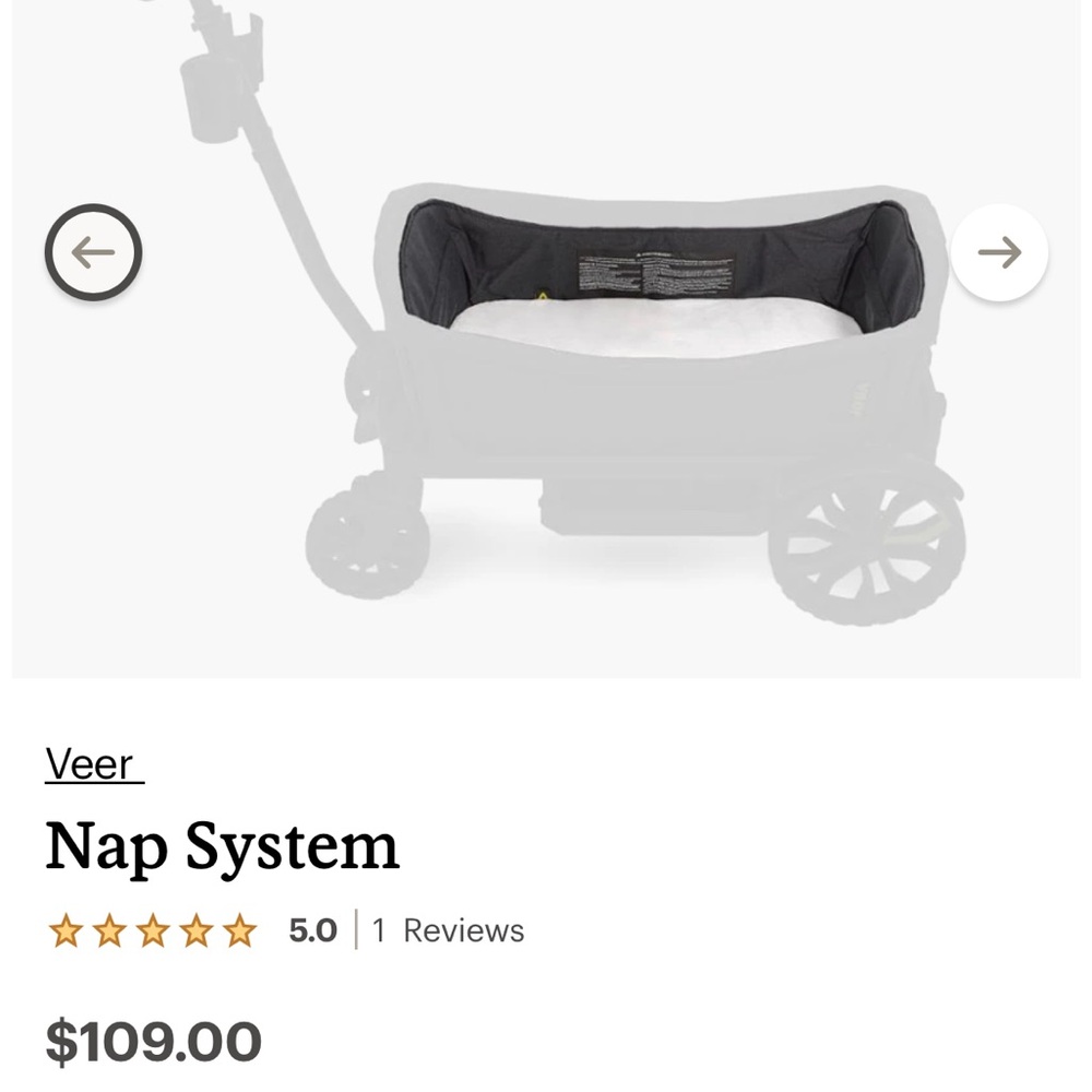 Like New Veer Nap System - Black